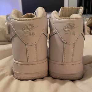 Nike Air Force 1’s; white. Men’s 7, Woman’s 9. EXCELLENT condition (like new)